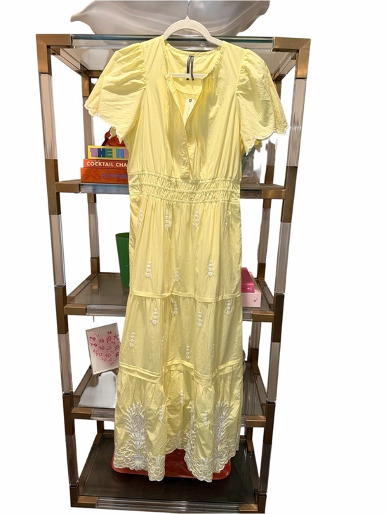 Anthropologie Dresses & Skirts - Anthropologie Somerset Yellow Tiered Midi Dress w/Embroidery. Medium NWT